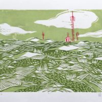 Lino Print #2 // Onion Peterman, 2017